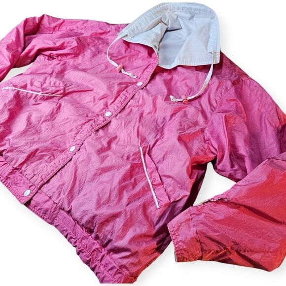 Vintage 80s Pink Nylon Windbreaker Jacket - Picture 10 of 12